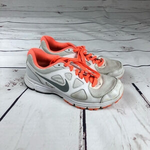 Nike White/Orange Sneakers‎